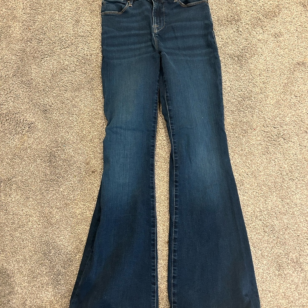 Frame Denim Dark Blue Wide Leg Jeans